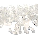 BCP 50pcs 1/2inches Clear Color PVC LED Rope Light Holder Wall Mounting Clips