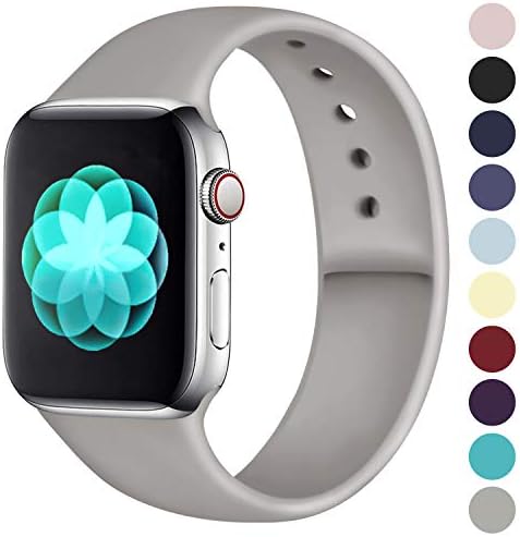 ilopee Cute Bands Seamless Fit for iWatch Series 5 4 3 2 1 42mm 44mm, Slate Gray, S/M