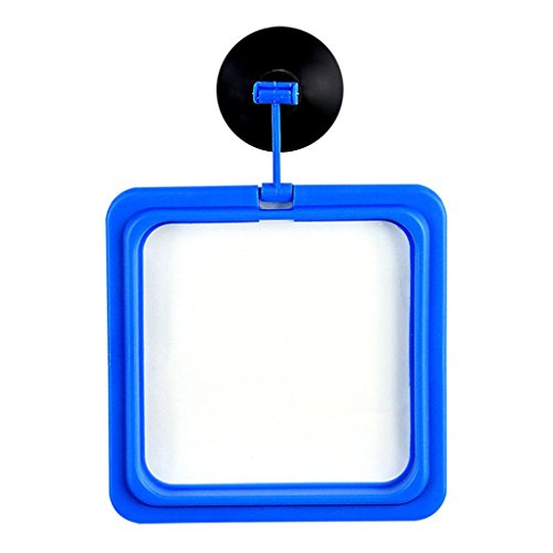 Nesee Fish Feeding Tool,Feeding Ring Aquarium Fish Tank Station Floating Food Tary Feeder PVC Blue (B)