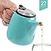 Tealyra - Daze Ceramic Teapot Turquoise - 27-ounce (2-3 cups) - Small Stylish Ceramic Teapot with Stainless Steel Lid - Extra-Fine Infuser To Brew Loose Leaf Tea