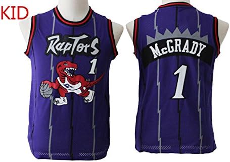 Kids Toronto Raptors Tracy McGrady #1 Retro Jersey Purple S