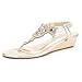 DREAM PAIRS PERSHIAN Women's Summer Low Wedge Heel Fashion Design Elastic Back Rhinestone Thong Sandals