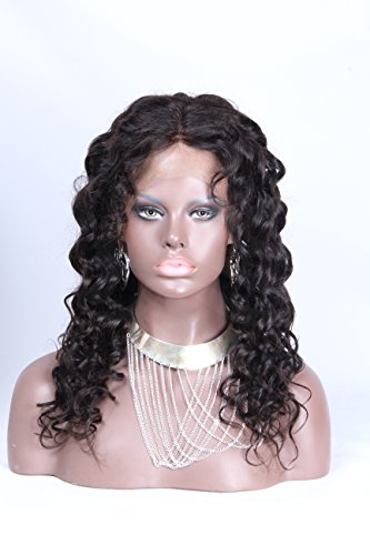 Human Hair Wig Loose Curly Wave Lace Front Gluless Hair Wig for Blace Women 150% Density Natural Color with Baby Hair 20 Inch