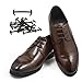 No Tie Shoe Laces for Men Leather Shoes Silicone Elastic Waxed Thin Oxford Round Dress Shoes Shoelaces 12 Pcs (Brown)