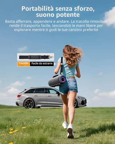 Portable Bluetooth Speaker, (200W MAX) 120W Powerful Wireless Speaker, IP65 Waterproof Bluetooth Speaker, Deep Bass/DSP/Bluetooth 5.3/TF/USB, Ideal for Parties, Outdoors, Family, Gift