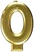 Amscan #0 Metallic Birthday Candle | Gold | Party Supply | 1 piece