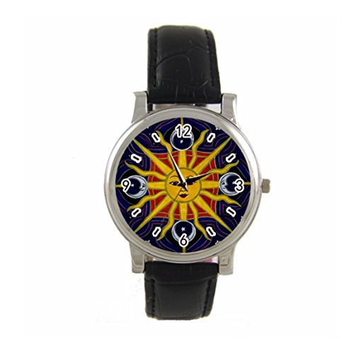 Sun and Moon Fashion Custom Unisex-adult Wrist Watch as a Nice Gift