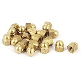 Uxcell a16032200ux1051 M5 Thread Dome Head Brass Cap Acorn Hex Nuts
