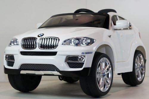 Kids Exclusive 12v Official BMW X6 Battery Operated Ride on Car with Remote Control/ Functioning Lights/ Mp3/White