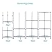 SINGAYE 4-Shelf Wire Corner Shelving Unit Kitchen Bathroom Storage Wire Shelving