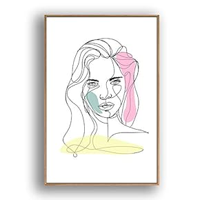Framed Canvas Wall Art for Living Room, Bedroom Fashion Girl Canvas Prints for Modern Home Decoration Ready to Hang - 16"x24" inches