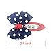 Elesa Miracle Baby Girl Hair Clips Toddlers Infants Kids Hair Grosgrain Ribbon Bow Snap Clips Barrettes (Different Color Clips 24pcs)