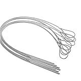 WRKAMA BBQ Flexible Grill Skewers,Shish Kabob Skewers,Set Of 8 Stainless Steel Cable Style Design More Effective Than Straight Skewers