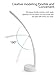 Dimmable LED Desk Lamp，Eye-caring Table Lamp with USB Charging Port, Office Lamp,Foldable Reading Lamps (5W,Touch Control Panel,White)