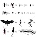 FUN LITTLE TOYS 152 Pieces Plastic Realistic Bugs (Fake Cockroaches, Spiders, Scorpions, Worms etc.) and 1 Pack Super Stretch Spider Web for Halloween Party Favors and Decorations Props