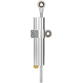 Universal Motorcycle Steering Damper Stabilizer Control Accessory CNC Aluminum Alloy Motorcycle Damper Control (SILVER)