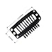Dreamlover 30 Pack Black Stainless Steel Wig Clips, 9 Teeth Snap Combs Clips with Rubber for Hair Extensionthumb 2