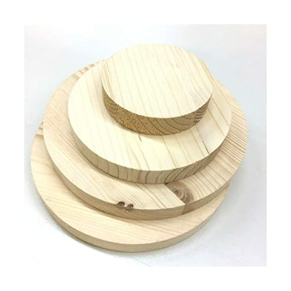 Sticker Design Shop Runde Holzscheibe Rund Holz Fichte Leimholz Platte 18mm 40-600mm (450mm)