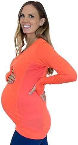 Mumberry Maternity Activewear Dynamic Long Sleeve Shirt with Belly Band Support