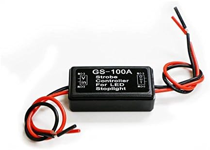 GS-100A Flash Strobe Controller Flasher Module For SUV Truck Car Motorcycle Motorbike Tanks Armored Vehicles Electric Bicycles And Other LED Lights LED Brake Tail Stop Light
