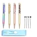 Pen Bling sets Pen Rhinestones Crystal Metal Ballpoint Pens Fine Black Ink Office Supplies(package of 4)