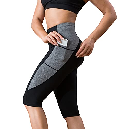 Gym Leggings Women's Running Capris With Side Pockets Women's