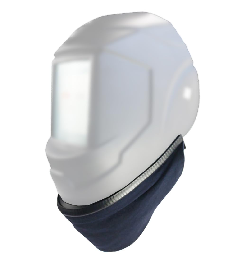 Welding helmet bib, split helmet bib with press-fit seal, fits most welding helmets