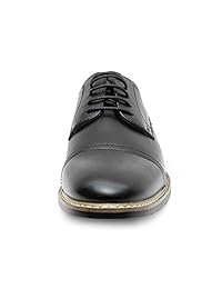 Zapatos de vestir Oxford con cordones y puntera clásica para hombre