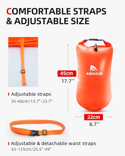 Abahub Swimming Buoy with Dry Bag Inflatable in Open Water Pool