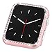 Coobes Compatible with Apple Watch Case 38mm 42mm, Metal Bumper Protective Cover Women Bling Diamond Crystal Rhinestone Shiny Compatible iWatch Series 3/2/1 (Diamond-Rose Gold, 42mm)