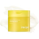 IRECIPE Ceramide Yuja Makeup Cleansing Balm with Travel Size | Deep Cleansing All-in-One Korean Face Cleanser, Makeup Remover, Zero Irritation, Blackheads Remover, Clean Beauty, Vegan (135g / 4.76oz)