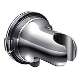 CACASO Vacuum Suction Cup Adjustable Shower Head Holder Removable Reusable Handheld Shower head & Bidet Sprayer Adhesive Wall Mount Bracket,Chrome,Three Installation Methods- Never Falls Off