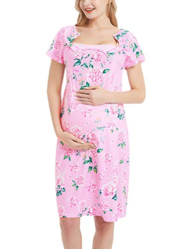 GINKANA Labor and Delivery Maternity Hospital Gown and Pillowcase Set for Maternity Hospital Nursing