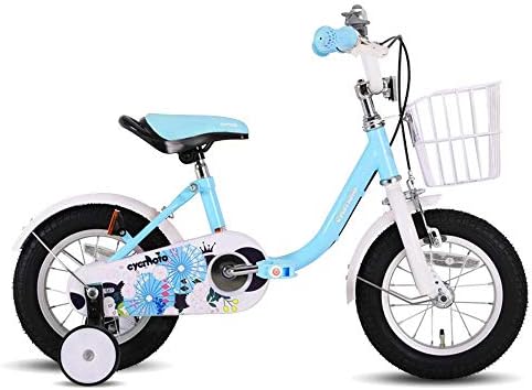 自転車 子ども用自転車 取り外し可能なトレーニングホイール付き子供用自転車 2 8歳の男の子と女の子の自転車12 14 16インチバスケット付き マウンテンバイク