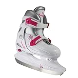 American Athletic Shoe Girl's Party Adjustable Figure Skates, White, Large/Size 5-8 , Teen/Adult