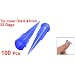 TOOGOO(R) Plastic/Stainless Steel Industrial Dispensing Needle Tip, 22 Gauge, 0.41mm Opening Size, Blue (Pack of 100)