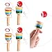 B bangcool Wooden Ball in A Cup Game Catch Ball Games, Cup Ball Game Mini Wood Toy Hand Eye Coordination Educational Toys (4Pcs)