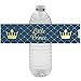 Royal Prince Baby Shower Water Bottle Labels - Shiny Foil - 24 Stickers
