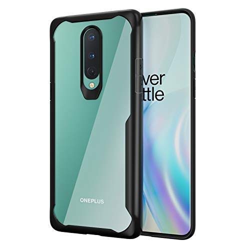 Annure 360 Protection Black Soft Border and Hard Transparent Back Cover Case for OnePlus 8