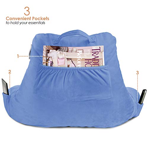 Nestl Reading Pillow Covers, (Cover ONLY) Small Bed Rest Pillow with Arms Cover TV and Reading