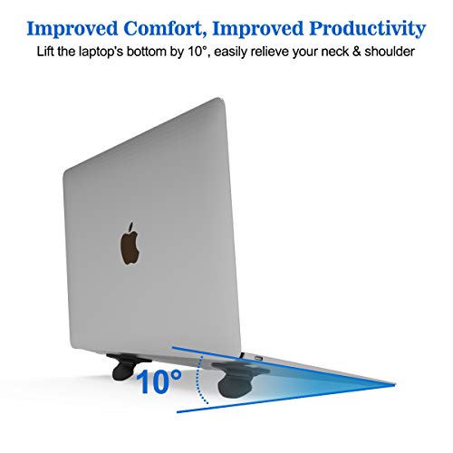 Laptop Computer Holder Desk Stand, Laptop Notebook Tablet Computer Stand for Desk Notebook Tablet Compatible with MacBook Pro, MacBook, MacBook Air, Tablets-Black