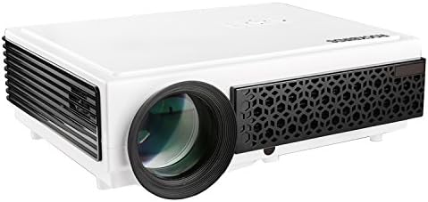 Projector, RockBirds Video Projector 3200 Luminous Efficiency Multimedia Home Theater Projectors 1280x800 Native Resolution Support 1080P HD-ideal Movie Night or Video Games