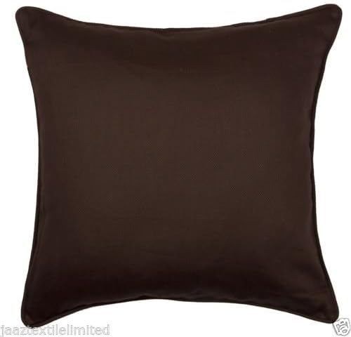 GMTEXTILES 100% Cotton Chocolate Brown Cushion Cover Size 18"x 18" (45x45 cm)