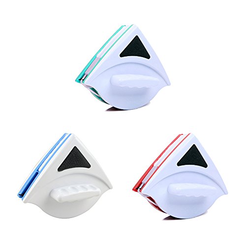 Magnetic Window Cleaner Glass Wiper Surface Cleaning Tool Both Side Household Glass Cleaning Brush for Sliding Doors, Windows, Vehicle Windows, Shower Screen(Green) - Thumbnail 5