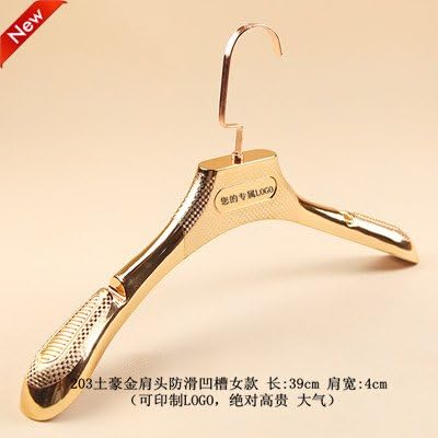FuRongHuang Plastic Hanger And Clothing Store Clothes Hanger, Anti Slip Adult Clothes Hanger And Thick Trousers Rack 10 39M,1,10 Gold Women