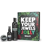 Ballsy Jolly Jewels Sack Pack, Men's Kit, Includes Ballwash, Nut Rub and Sack Spray, Ocean and Air