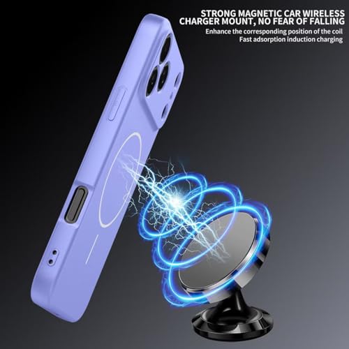 UPLAI Magnético Funda para OPPO A40 4G / OPPO A40M, Ultra Delgado Sedoso Silicona Líquida Antigolpes Carcasa con Protección Cámara, Premium Suave TPU Estuche Caso. Púrpura
