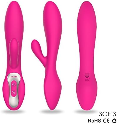 Spring Tide Electric Massager G Point Vibrator Double Vibration Motor,2 * 7 Vibration Frequency,Soft, Strong, Waterproof, Quiet,Red