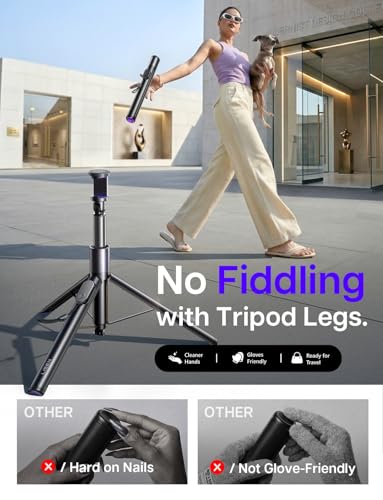 LISEN [0.01s-Open] Phone Tripod for iPhone, 67" Selfie Stick Tripod with Remote, Extendable Cell Phone Tripod Stand, Perfect for Travel Video Recording Live Stream Vlog for iPhone 17 Pro Max & Android