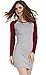 Merryfun Women's Comfy Color Block Dress Slim Bodycon Tshirt